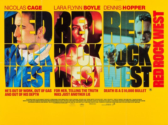 1000 piece jigsaw puzzle for the movie poster: Red Rock West (1993)