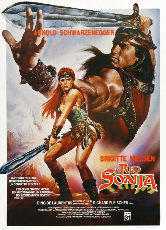 1000 piece jigsaw puzzle for the movie poster: Red Sonja (1985) ver2