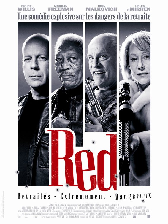 1000 piece jigsaw puzzle for the movie poster: Red (2010) ver9