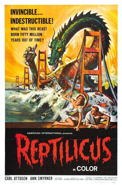 1000 piece jigsaw puzzle for the movie poster: Reptilicus (1961)