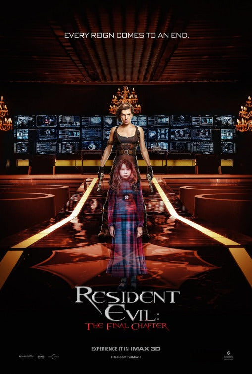 1000 piece jigsaw puzzle for the movie poster: Resident Evil: The Final Chapter (2017) ver16