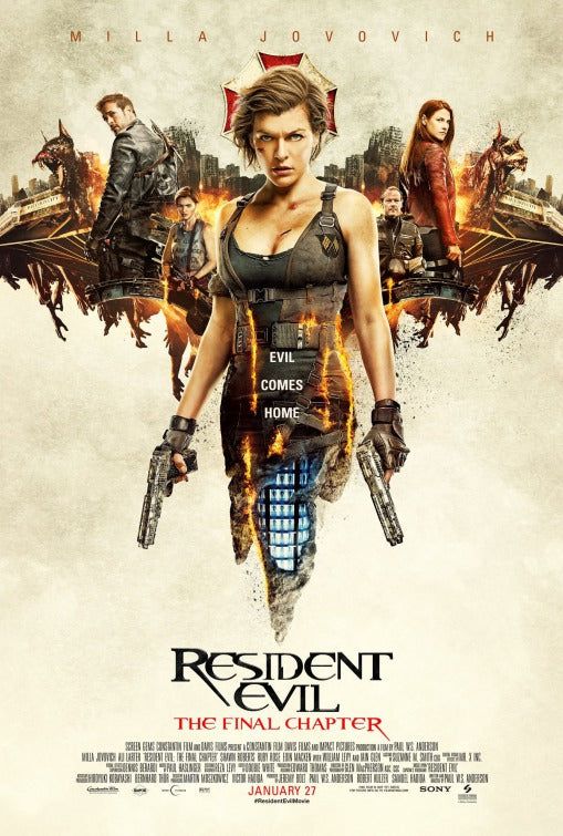 1000 piece jigsaw puzzle for the movie poster: Resident Evil: The Final Chapter (2017) ver8