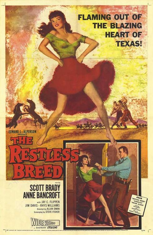 the movie poster: The Restless Breed (1957)