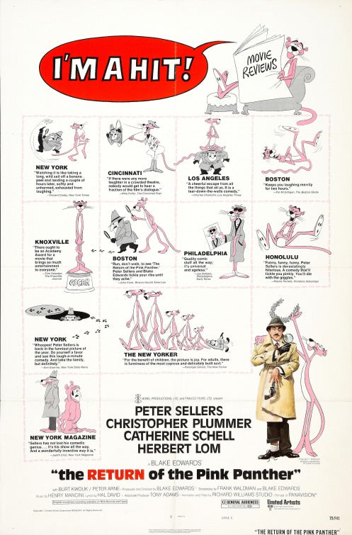 1000 piece jigsaw puzzle for the movie poster: The Return of the Pink Panther (1975) ver4