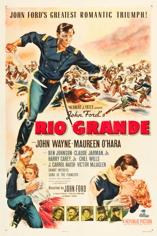 1000 piece jigsaw puzzle for the movie poster: Rio Grande (1950)