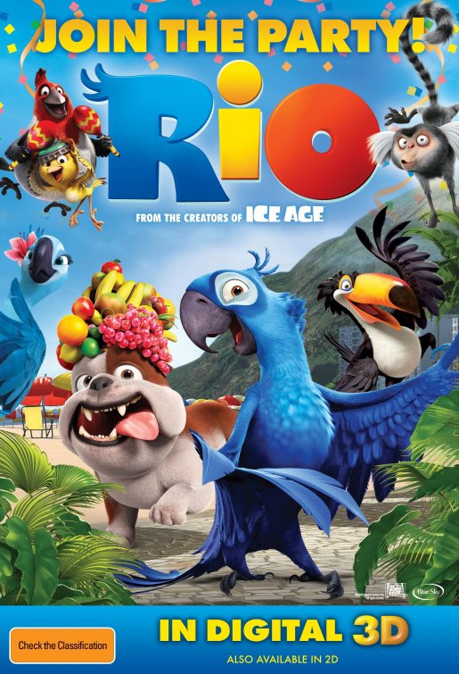1000 piece jigsaw puzzle for the movie poster: Rio (2011) ver13