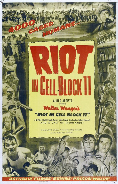 the movie poster: Riot in Cell Block 11 (1954)