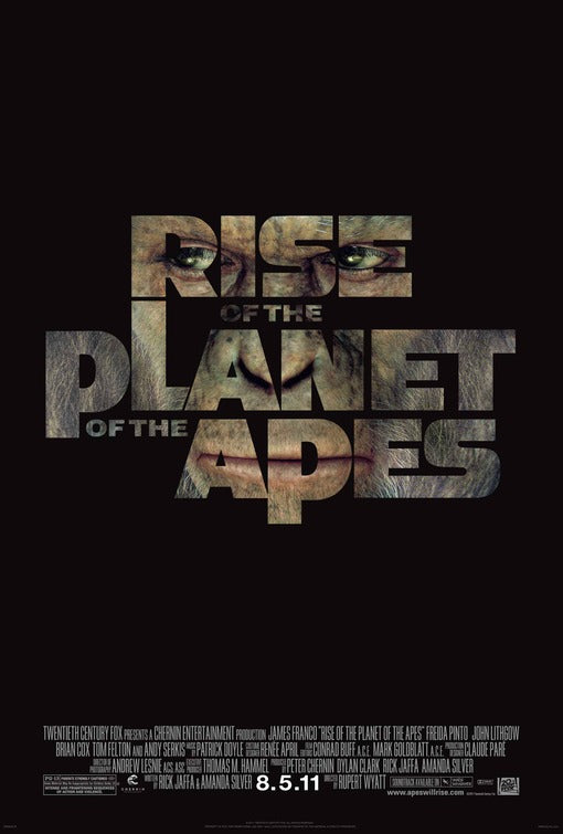 1000 piece jigsaw puzzle for the movie poster: Rise of the Planet of the Apes (2011)