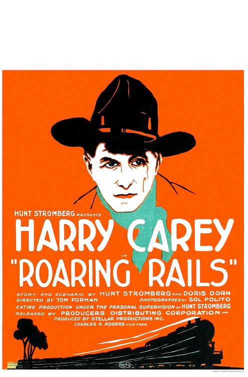 the movie poster: Roaring Rails (1924)
