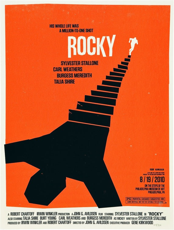 1000 piece jigsaw puzzle for the movie poster: Rocky (1976) ver4