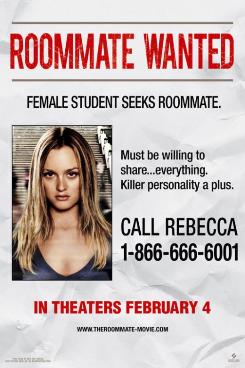 1000 piece jigsaw puzzle for the movie poster: The Roommate (2011) ver2