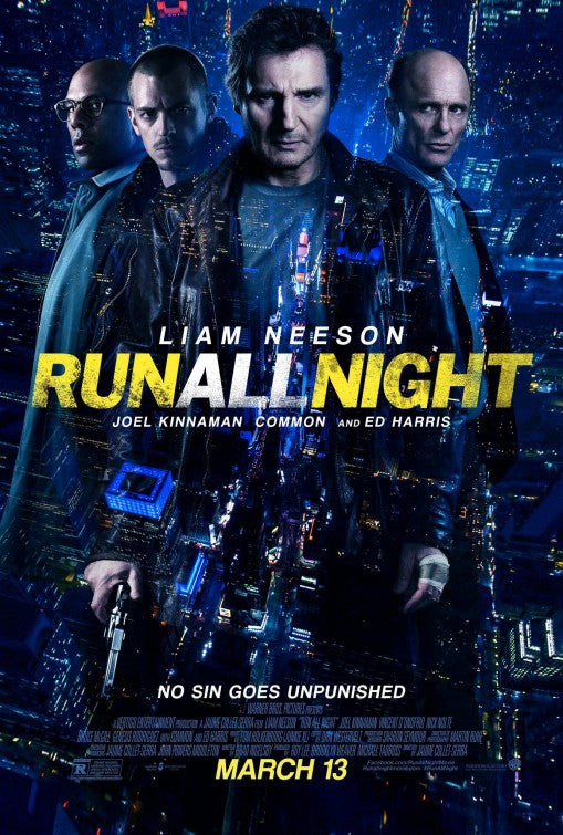 1000 piece jigsaw puzzle for the movie poster: Run All Night (2015)