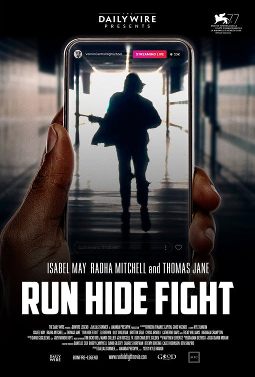 1000 piece jigsaw puzzle for the movie poster: Run Hide Fight (2021)