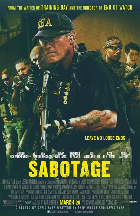 1000 piece jigsaw puzzle for the movie poster: Sabotage (2014)