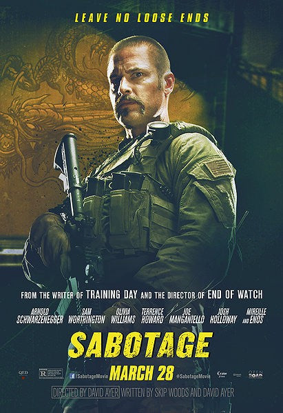 1000 piece jigsaw puzzle for the movie poster: Sabotage (2014) ver11