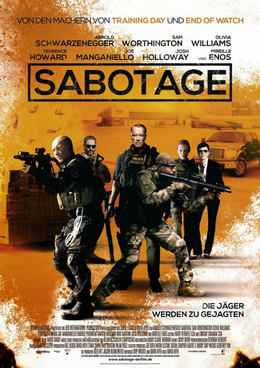 1000 piece jigsaw puzzle for the movie poster: Sabotage (2014) ver5