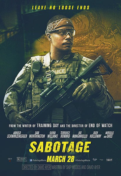 1000 piece jigsaw puzzle for the movie poster: Sabotage (2014) ver8