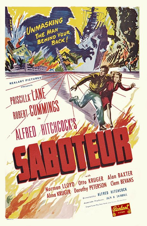 the movie poster: Saboteur (1942)