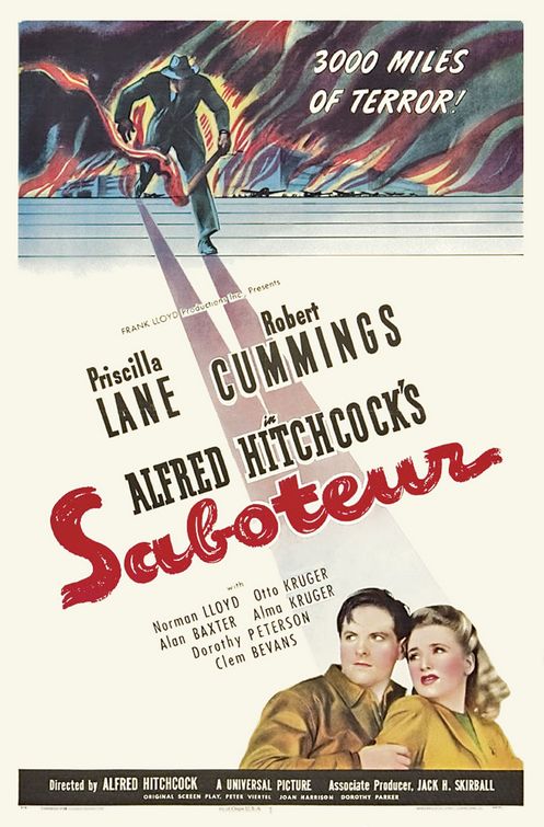 the movie poster: Saboteur (1942) ver2