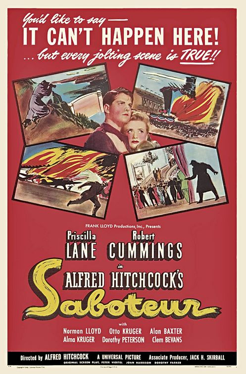 the movie poster: Saboteur (1942) ver3