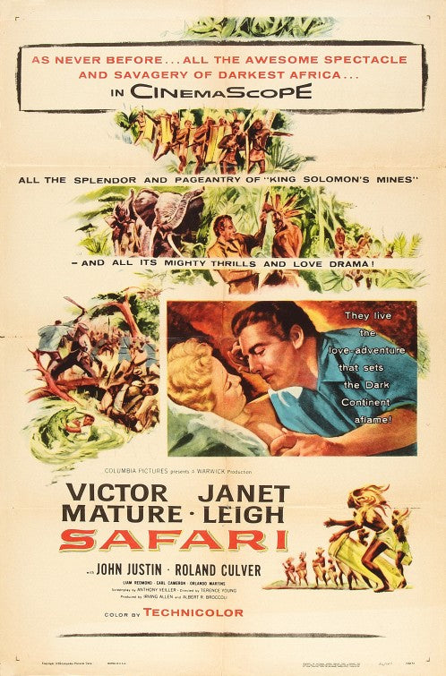 1000 piece jigsaw puzzle for the movie poster: Safari (1956)