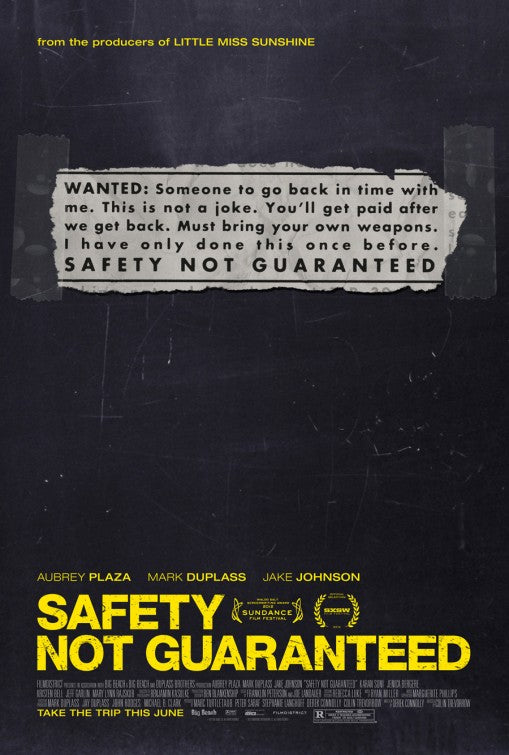 1000 piece jigsaw puzzle for the movie poster: Safety Not Guaranteed (2012) ver2