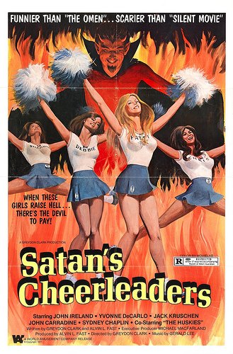 1000 piece jigsaw puzzle for the movie poster: Satan's Cheerleaders (1977)