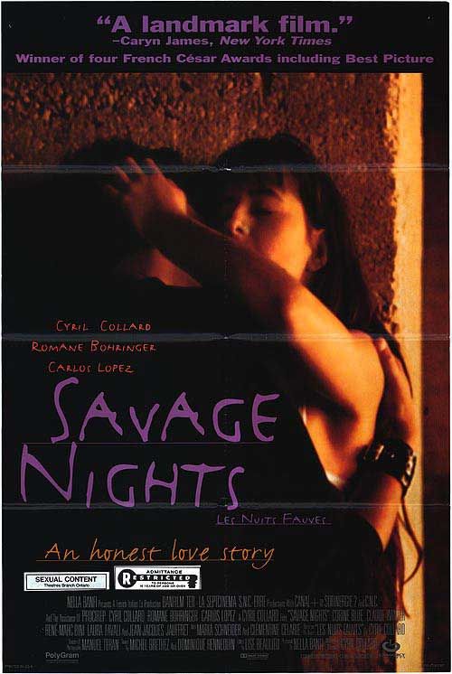 the movie poster: Savage Nights (les Nuits Fauves) (1994)