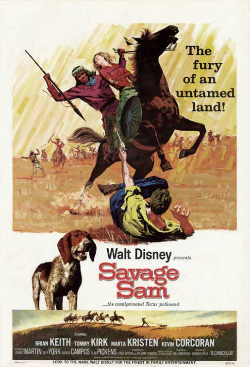 1000 piece jigsaw puzzle for the movie poster: Savage Sam (1963)