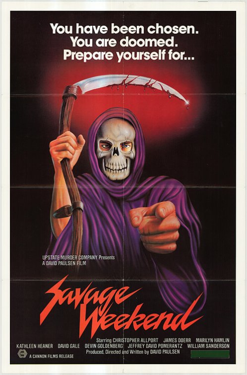 1000 piece jigsaw puzzle for the movie poster: Savage Weekend (1979)