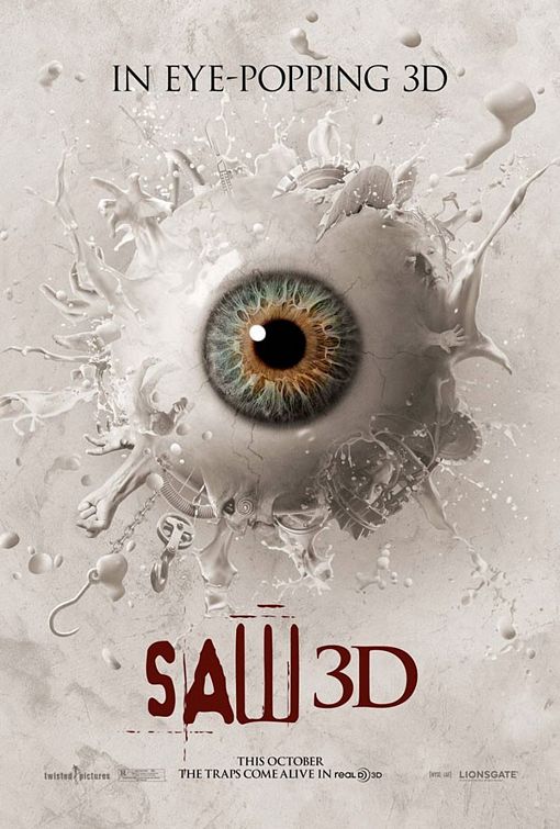 1000 piece jigsaw puzzle for the movie poster: Saw 3D (2010)