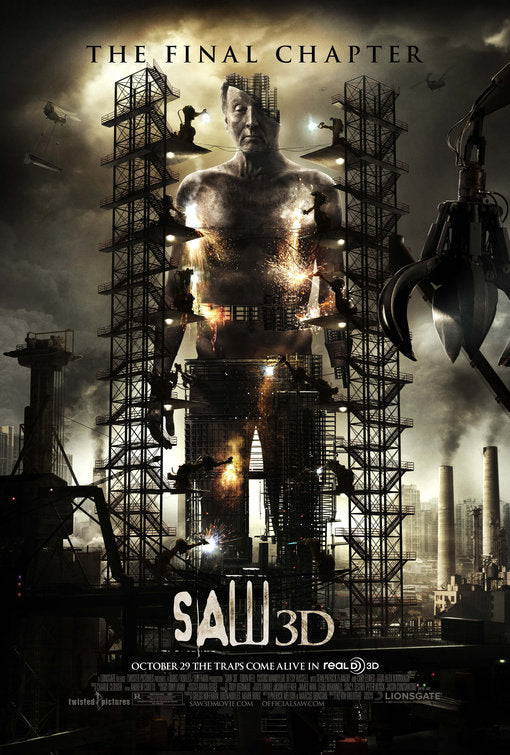 1000 piece jigsaw puzzle for the movie poster: Saw 3D (2010) ver6