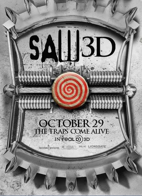 1000 piece jigsaw puzzle for the movie poster: Saw 3D (2010) ver7