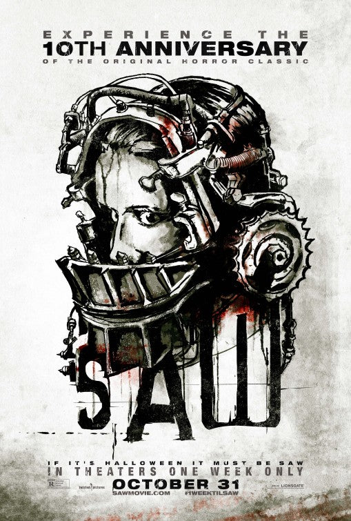 1000 piece jigsaw puzzle for the movie poster: Saw (2004) ver13