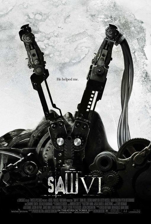 1000 piece jigsaw puzzle for the movie poster: Saw VI (2009) ver6