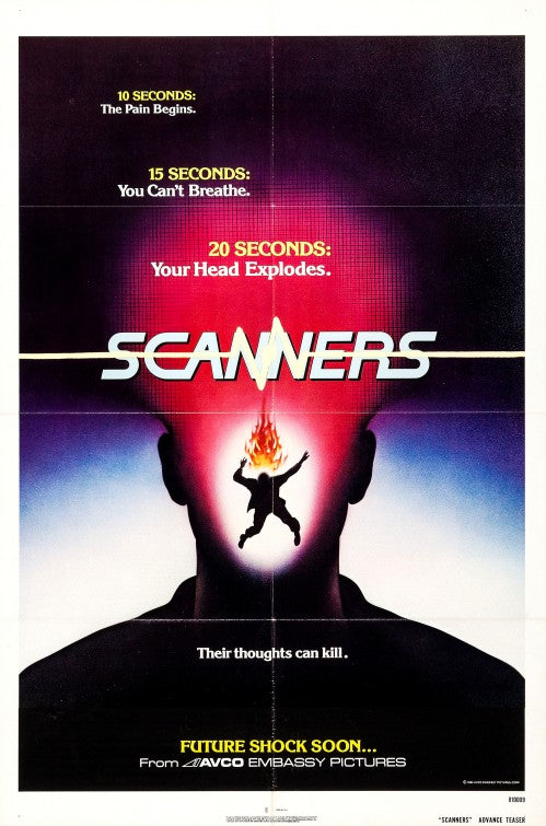 the movie poster: Scanners (1981) ver1