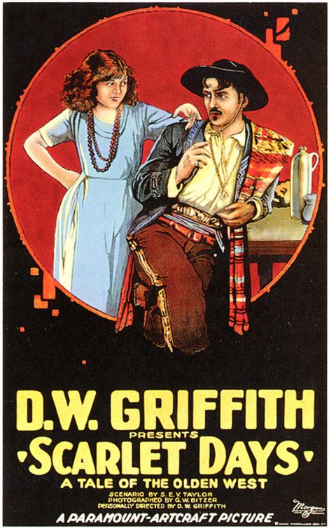 the movie poster: Scarlet Days (1919)