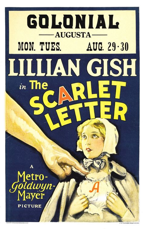 the movie poster: The Scarlet Letter (1926)