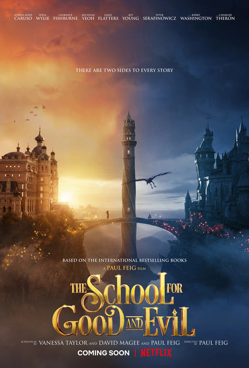 1000 piece jigsaw puzzle for the movie poster: The School for Good and Evil (2022)
