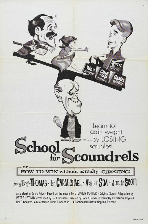 1000 piece jigsaw puzzle for the movie poster: School for Scoundrels (1960)