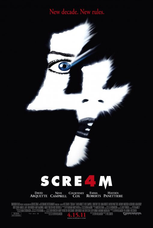 1000 piece jigsaw puzzle for the movie poster: Scream 4 (2011) ver2