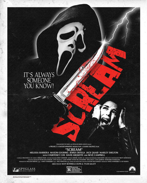 1000 piece jigsaw puzzle for the movie poster: Scream (2022) ver22