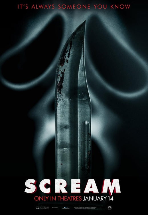 1000 piece jigsaw puzzle for the movie poster: Scream (2022) ver4