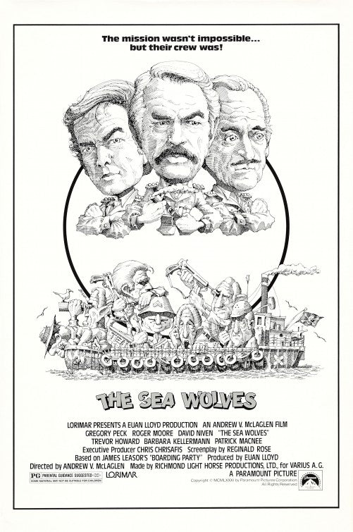 1000 piece jigsaw puzzle for the movie poster: The Sea Wolves (1980)