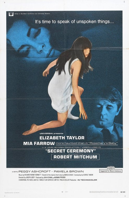 1000 piece jigsaw puzzle for the movie poster: Secret Ceremony (1968)