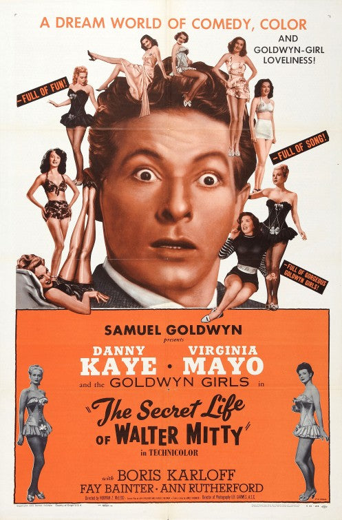1000 piece jigsaw puzzle for the movie poster: The Secret Life of Walter Mitty (1947)
