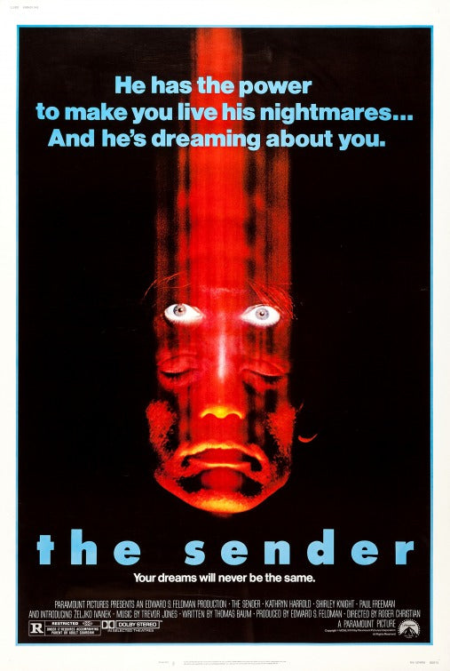 the movie poster: The Sender (1982)