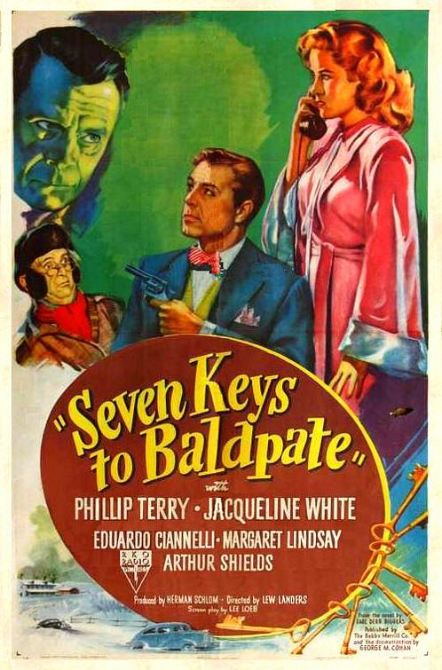 the movie poster: Seven Keys to Baldpate (1947)
