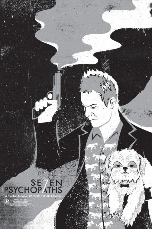 1000 piece jigsaw puzzle for the movie poster: Seven Psychopaths (2012) ver15