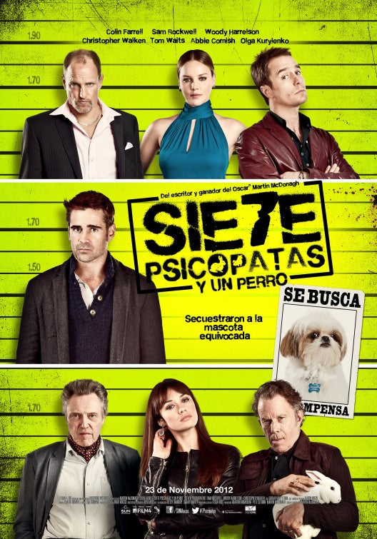 1000 piece jigsaw puzzle for the movie poster: Seven Psychopaths (2012) ver9